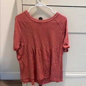 American Eagle Outfitters Short Sleeve Top in Coral